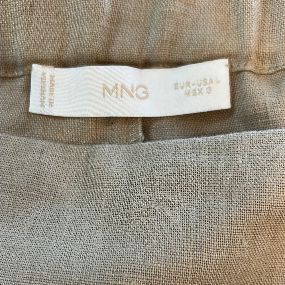 MANGO Linen Wrap Skirt